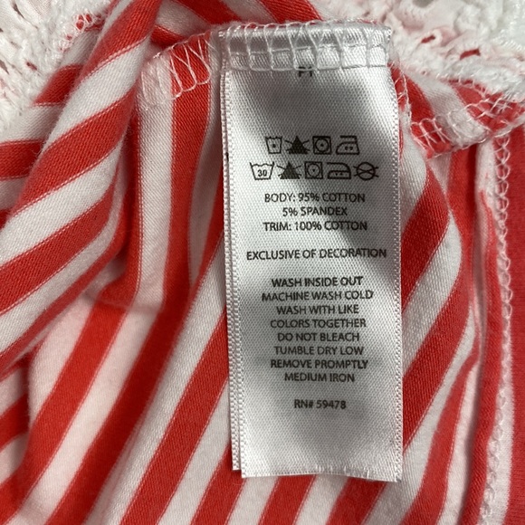 Cynthia Rowley Nautical Striped Eyelet Sleeveless Top 2T - Picture 4 of 7